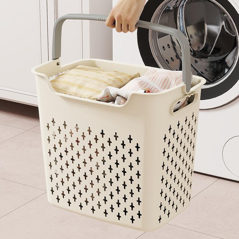 Laundry Basket with Handle Portable Storage Basket for Dirty Clothes Organizer Bathroom Bedroom Laundry Hamper for Home Use