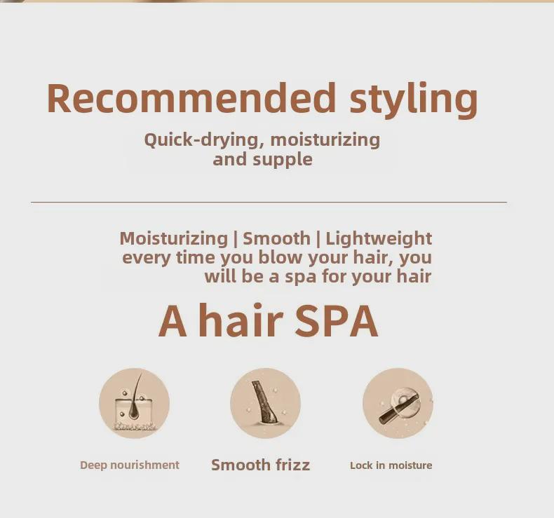 Foldable Negative Ion Hair Dryer with Blue Light for Home, Salon, and Dorm Use