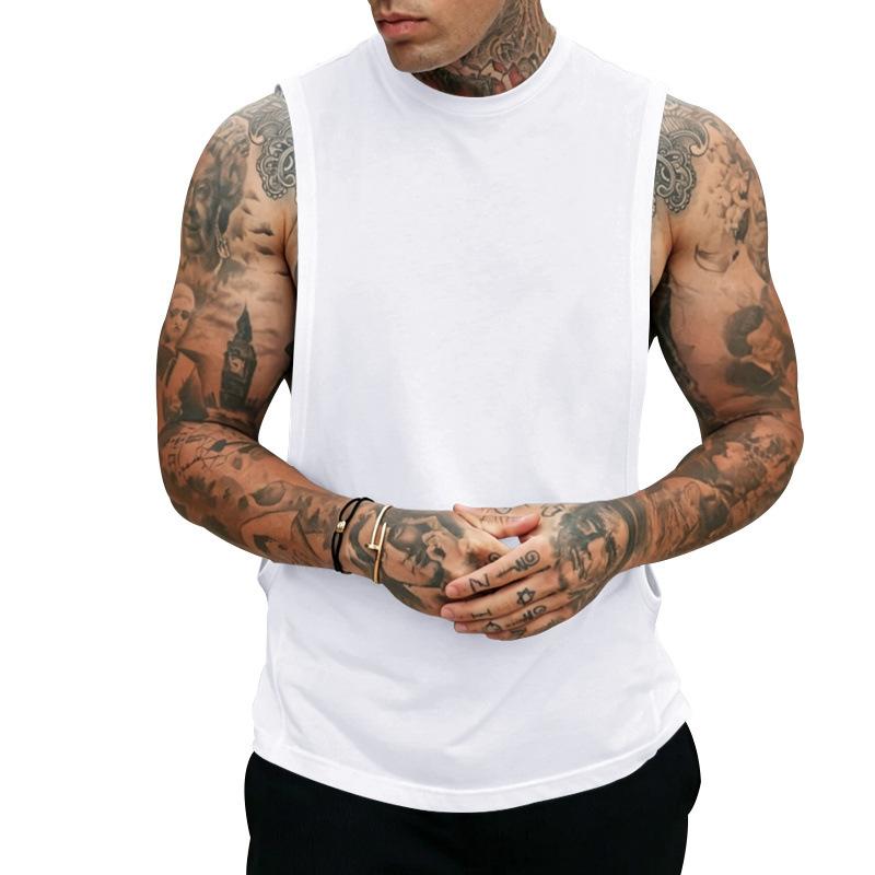 Mens Sleeveless Loose Quick Dry Gym Training Tank Top