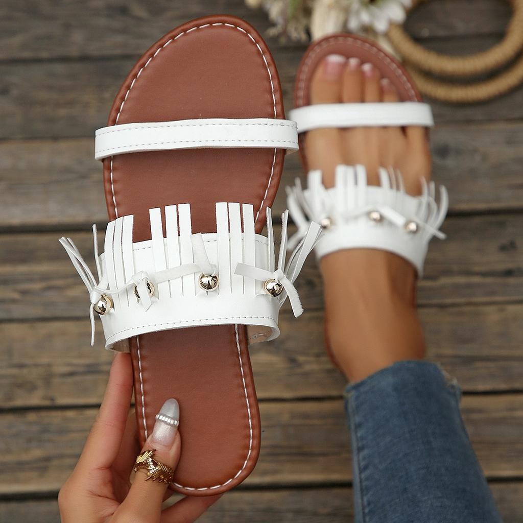 Retro Style Slippers, Women's Shoes, Flat Shoes, Sandals