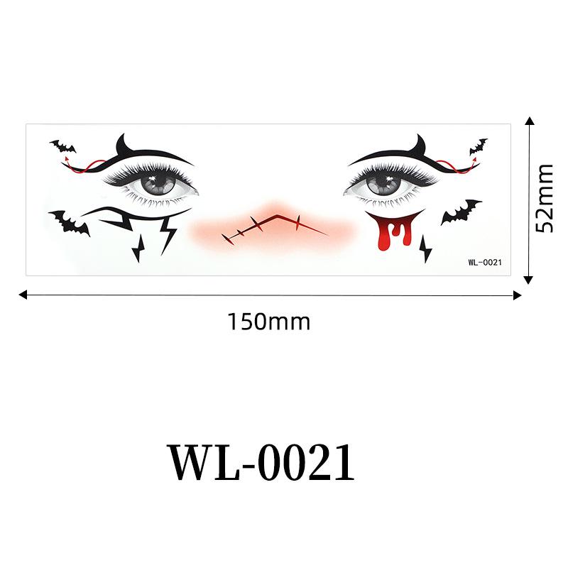 Waterproof Halloween Eye & Face Tattoo Stickers for Kids