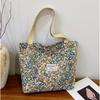 Women's Large Floral Canvas Tote Bag