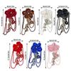 Cloth Fabric Flower Hand Sewn Handmade Flower Fashion Trimming Crystal Tassel  Garment Decoration