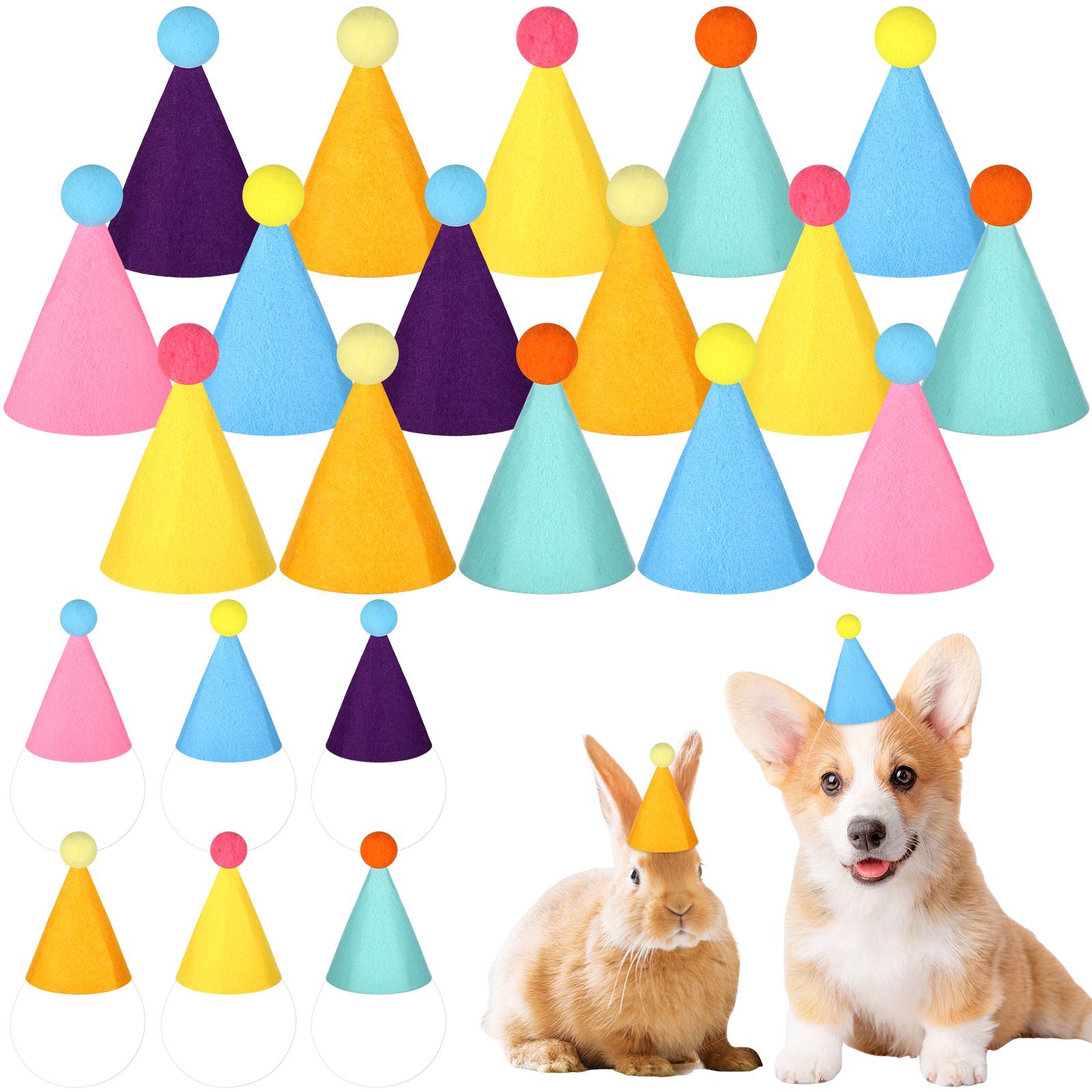 24Pcs Mini Party Hats For Stuffed Animals Birthday Party Colorful Diy Felt Cone Hat With Pom For Craft Felt Cone Hat армия зеленый