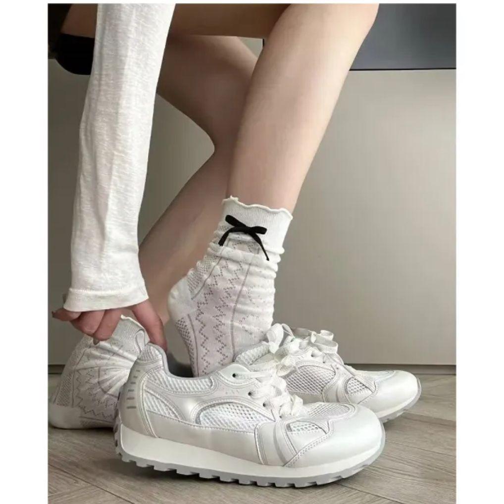 Thin high-end new Chinese waffle Forrest Gump shoes women's 2025 new mesh soft sole niche sports shoes women's shoes