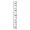 Set of 2 Column Shelves CD-DVD Storage Cabinet 6 + 6 Compartments Dim. 21L X 19W X 88H Cm Max. Capacity 160 CDs White