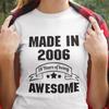 Custom T-Shirt, Made In 2006 18 Years Of Being Awesome T-Shirt, Birthday T-Shirt GifT-Shirt Tee for Adults Happy Birthday Unisex Tee Tops