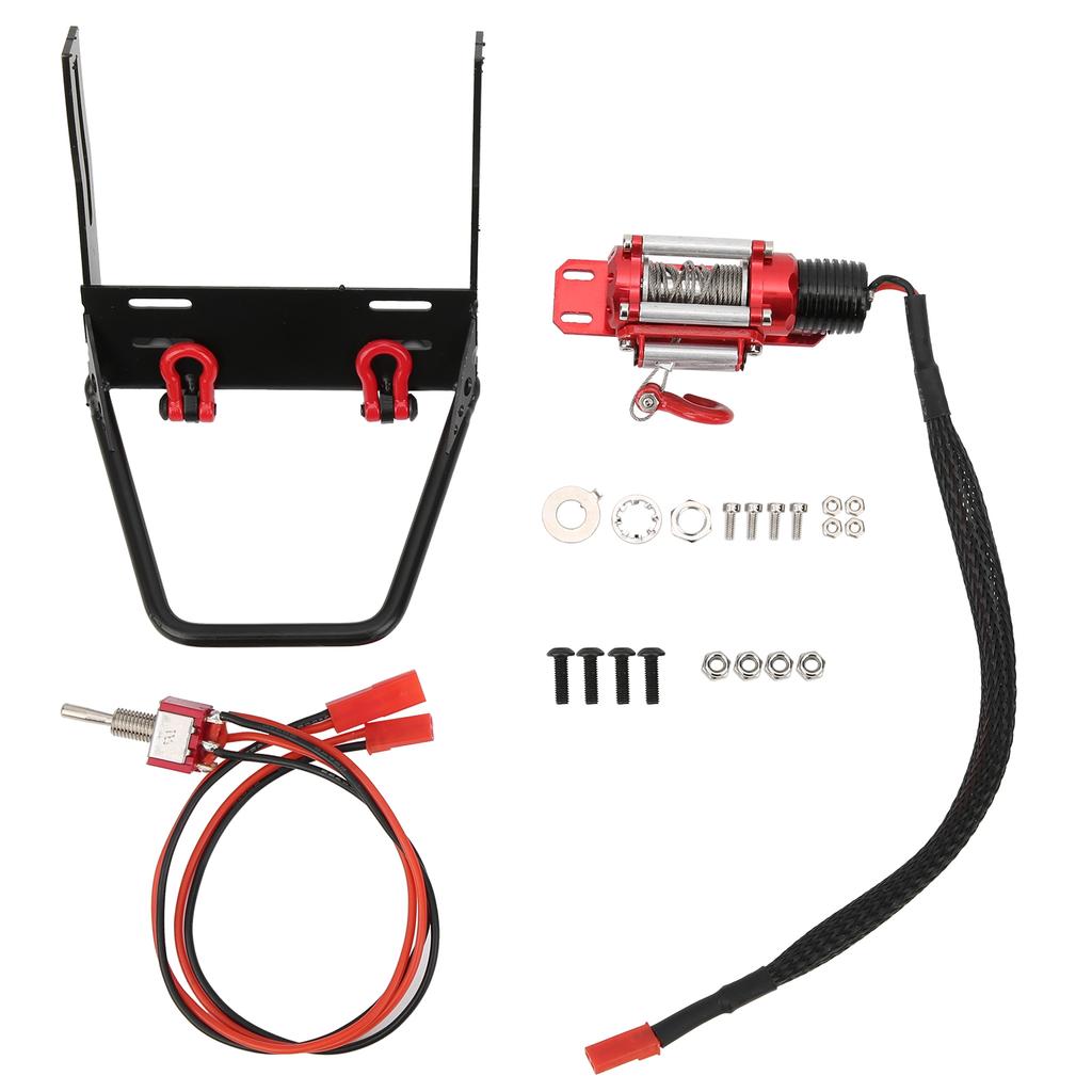 Front Bumper with Winch Upgrade Parts Accessory Fit for SCX10 1:10 RC Crawler Climbing Car