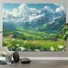 Healing Landscape Tapestry, Soft Polyester Wall Hanging, Bedroom Living Room Decor, Soothing Nature Wall Art, for Home