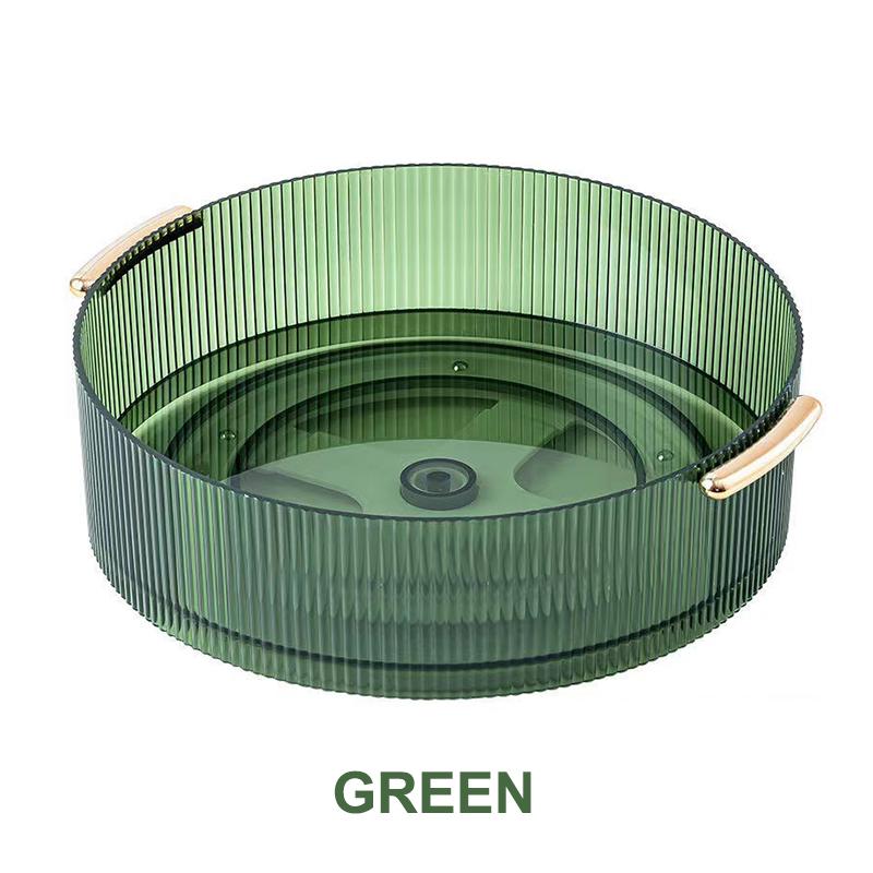 1Pcs Rotating Turntable Desktop Storage Box 360° Rotating Cosmetic Storage Box Lotion Display Box Round Transparent Tray
