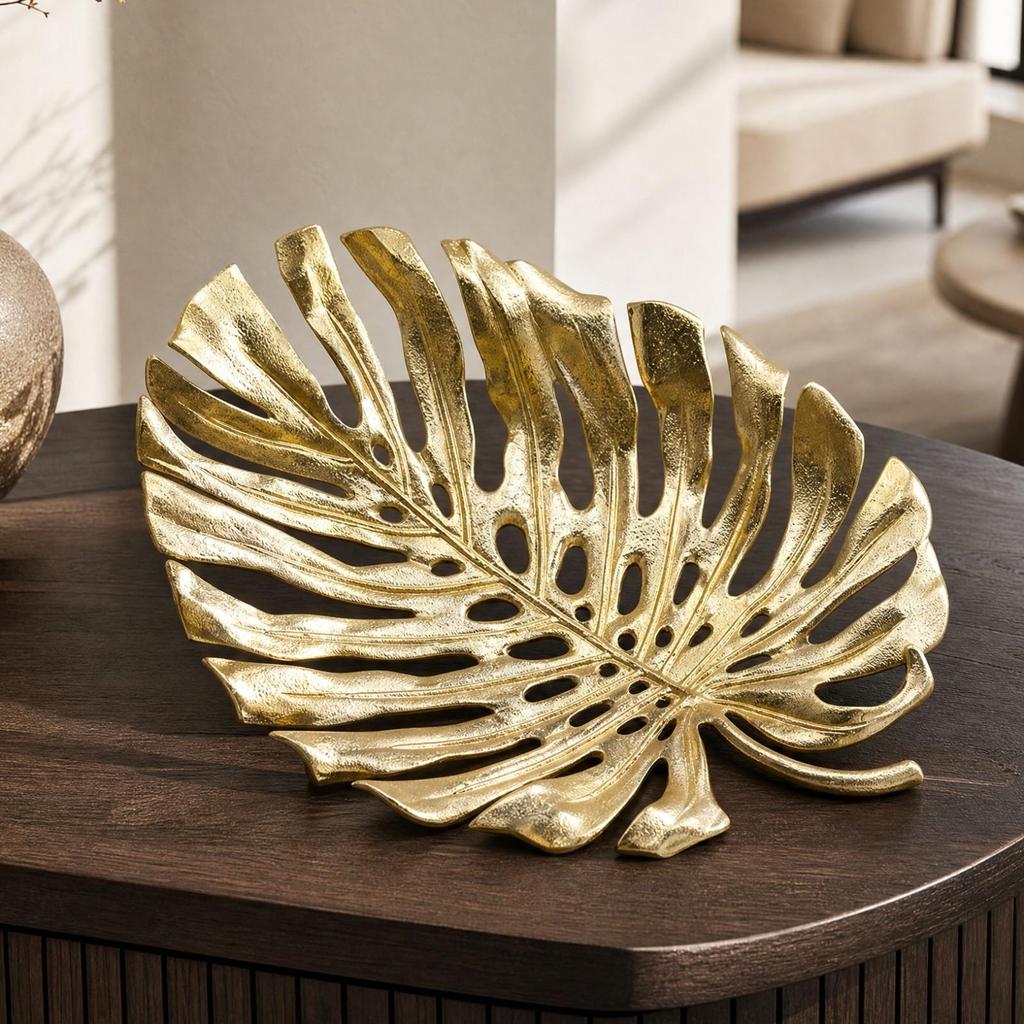 Leaf-Shaped Decorative Dish Small Sculptural Leaf Boho for Entryway