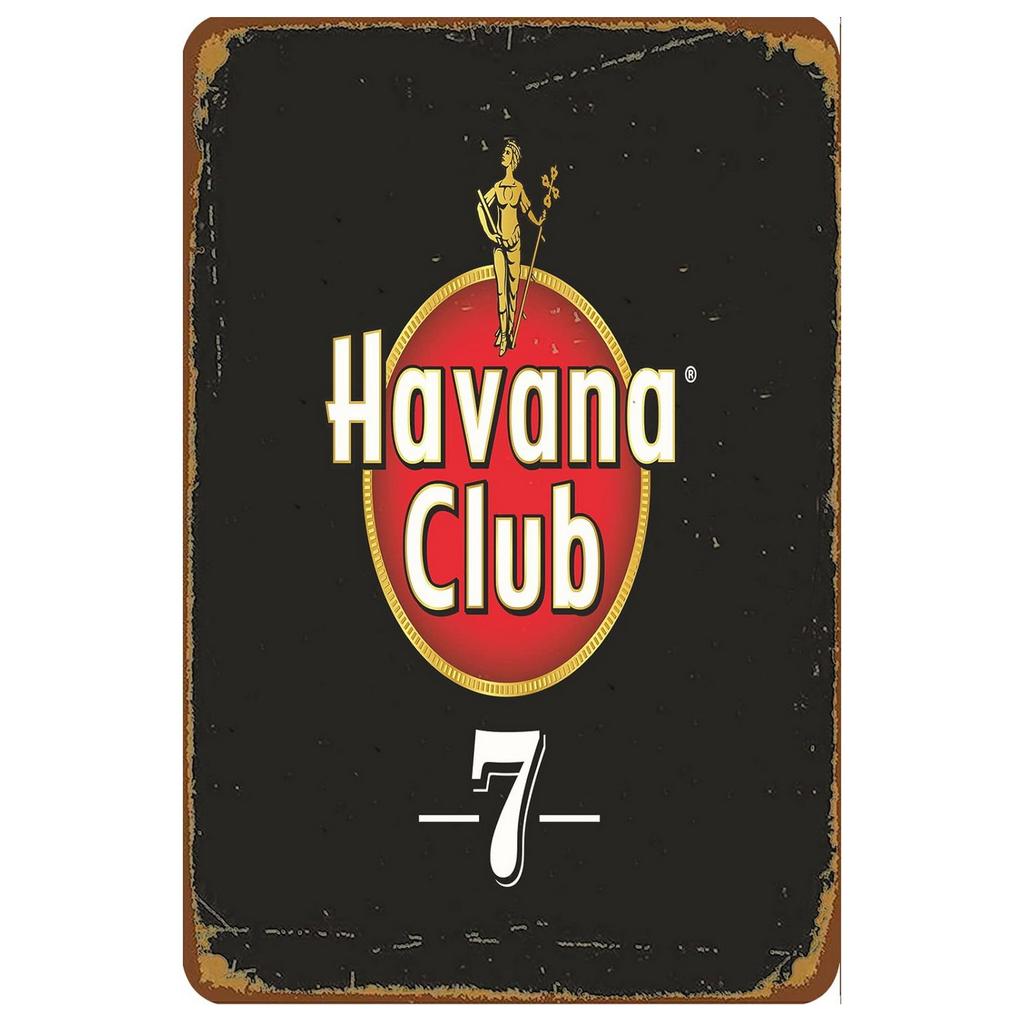 Havana Club Metal Tin Signs Plaque Wall Decoration Vintage Art Posters Iron Painting for Man Cave Home Cafe Garden Club Bar Pub