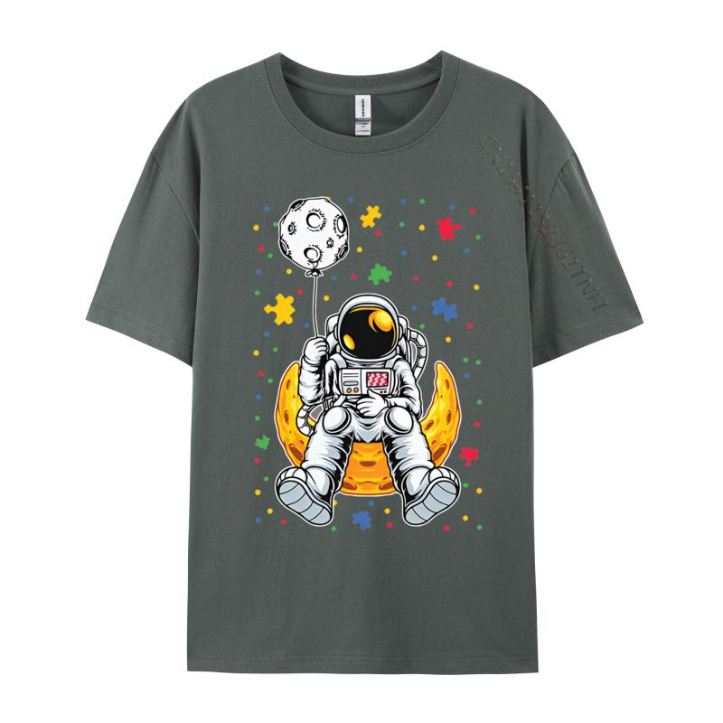 Astronaut Planet Balloon Puzzle Tshirts Fashion Casual Novelty Tee Graphic Adults Tshirts Tees Tops Harajuku