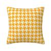 Nordic Fall Vibrant Houndstooth Pattern Cushion Cover Velvet Elegant Dogstooth Style Throw Pillow Case Decoration