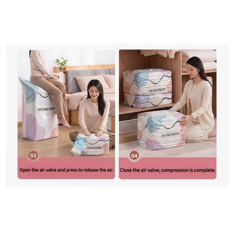 1PC Vacuum Compression Bag Free Air Extraction Storage Clothes Quilt Three-dimensional Thickened Large Capacity Luggage Press Sealed Storage Bag