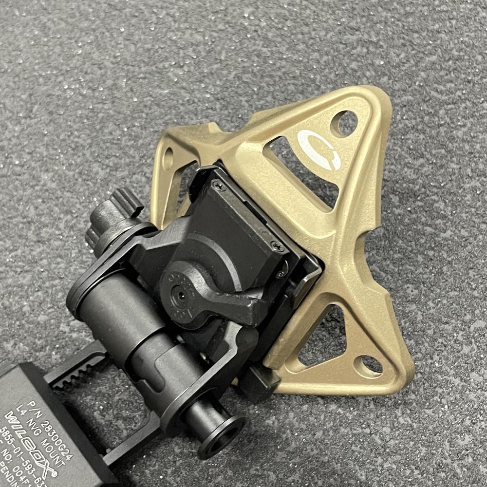 Tactical Helmet Frame Mount NVG Shroud Adapter 3 Hole Skeleton ARC Rail Lightweight Aluminum for FAST MICH Helmet