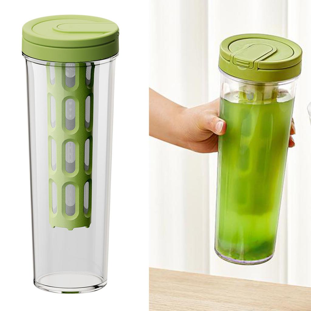 1L Fassungsvermögen Cold Brew Kaffeebereiter Mehrzweck-Teebecher mit Filter Tragbare Versiegelte Wasserflasche