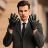 Cool Full Finger Mittens Punk PU Leather Gloves Simple Driving Gloves  Outdoor