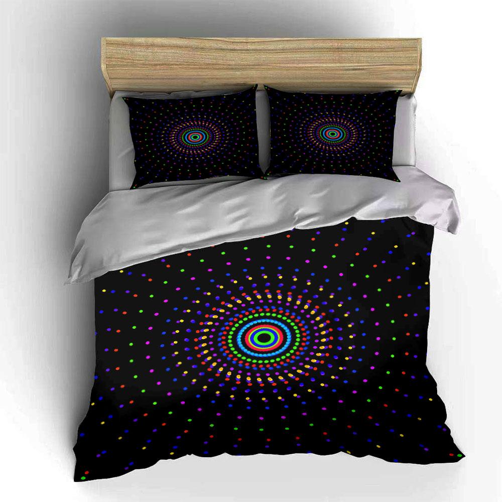 Colorful Pattern Decor Set Soft Comfortable Duvet Cover Bedding Set Included 1*Duvet Cover & 2*Pillowcases, Gift