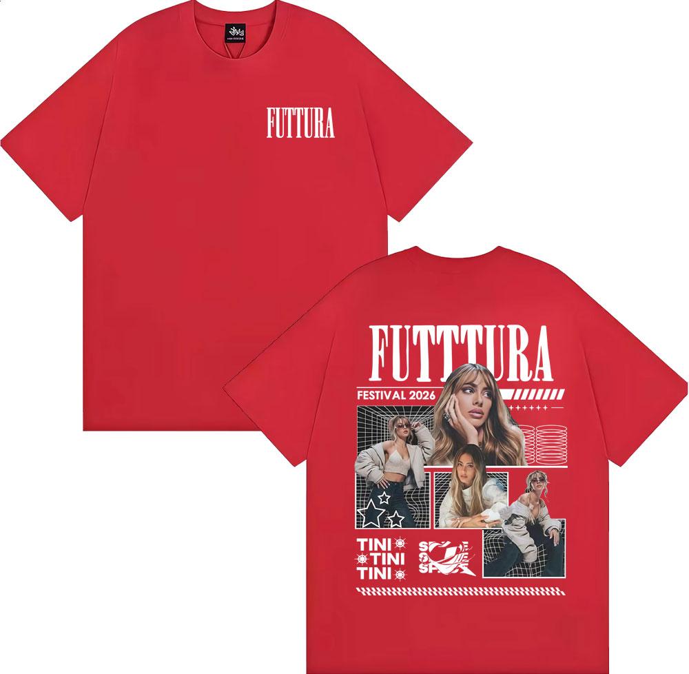 

Tini Stoessel Futtura Album 2026 Merch T Shirt Unisex Women Clothing Vintage Aesthetic Tshirts Comfort Cotton Short Sleeve Tshirt S