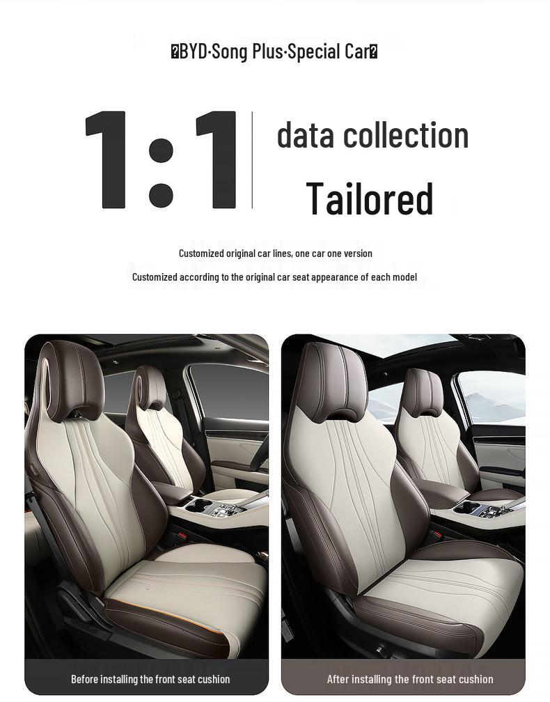 Neues BYD Song Pro Autositzkissen-Set - Premium-Leder, Originaldesign