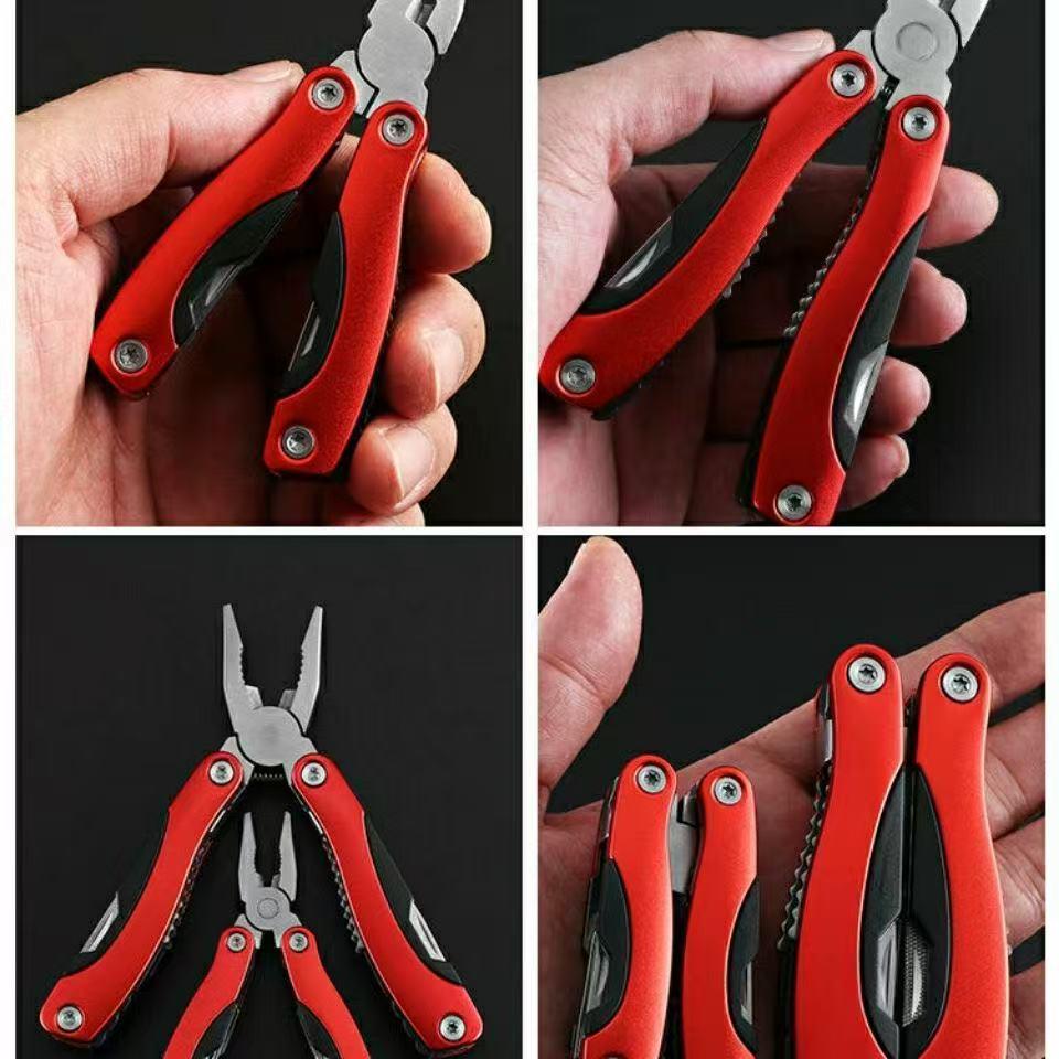 Versatile Outdoor Multi-Tool: Compact Folding Pliers with Aluminum Handle for Camping and Survival.