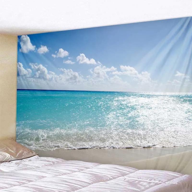 Böhmische Wandteppich Nordischer Tropischer Strand Wandteppich Mandala Wandbehang Hippie Schlafzimmer Dekor Psychedelischer Wandteppich
