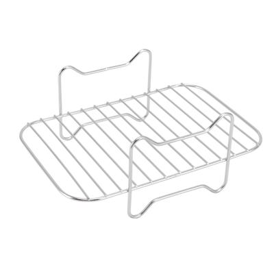 Frittierkorb Edelstahlrost Mehrzweck Koch- Back- Grillrost Frittierer Zubehör für Ninja Foodi DZ201 401