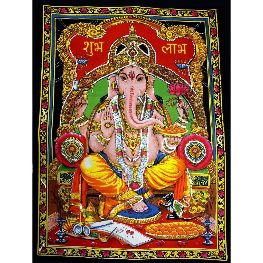 Tapisserie Déesse Ganesha Affiche Inde Hindouisme
