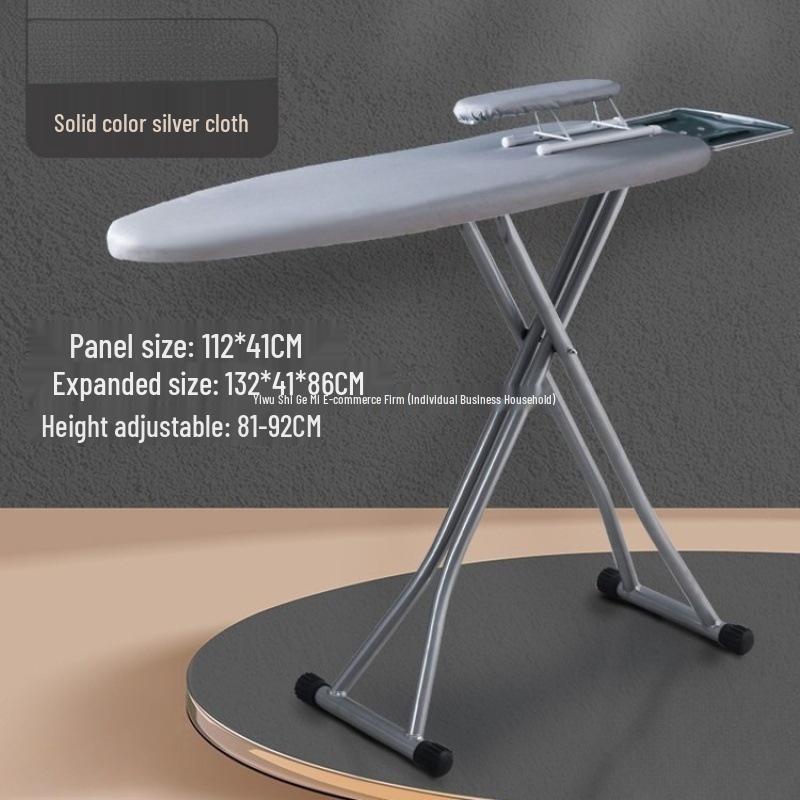 Large Folding Vertical Ironing Board with Widened Pad and Clothes Rack