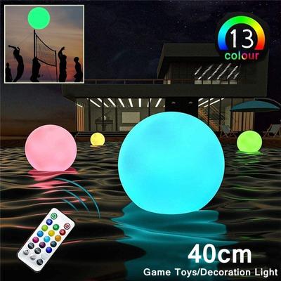 40cm Luminous Ball Landscape Decoration Garden Lawn Lamp Inflatable Swimming Pool Toy Beach Luminous LED Ball Water Amusement Equipment