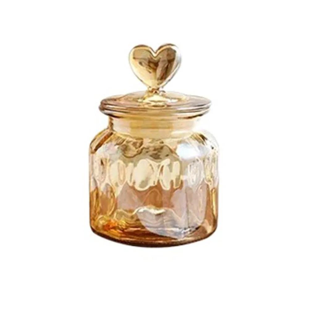 Modern Transparent Glass Sealed Jar with Shape Lid Exquisite Pickle Jug Large Capacity Grain Storage Bottle Kitchen