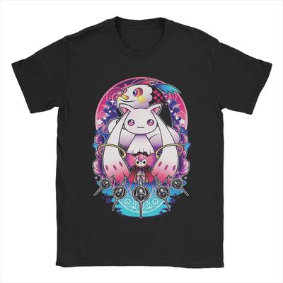 Puella Magi Madoka Magica Madoka Kaname Koszulka Czysta Bawełna Okrągły Dekolt Graficzny Nadruk Anime Unisex Wounisex Codzienna Oversize Streetwear