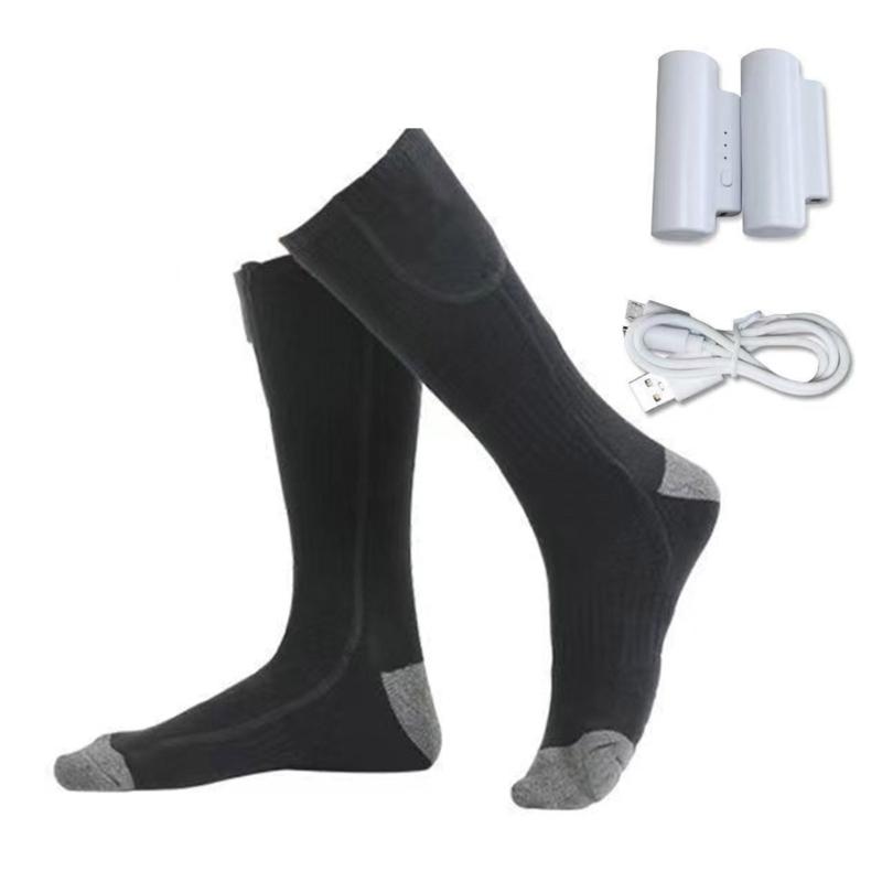 2200/4000mAh Winter Heated Socks Men Women Thermal Heating Foot Warmer Electric Stockings with 3 Levels Temperature