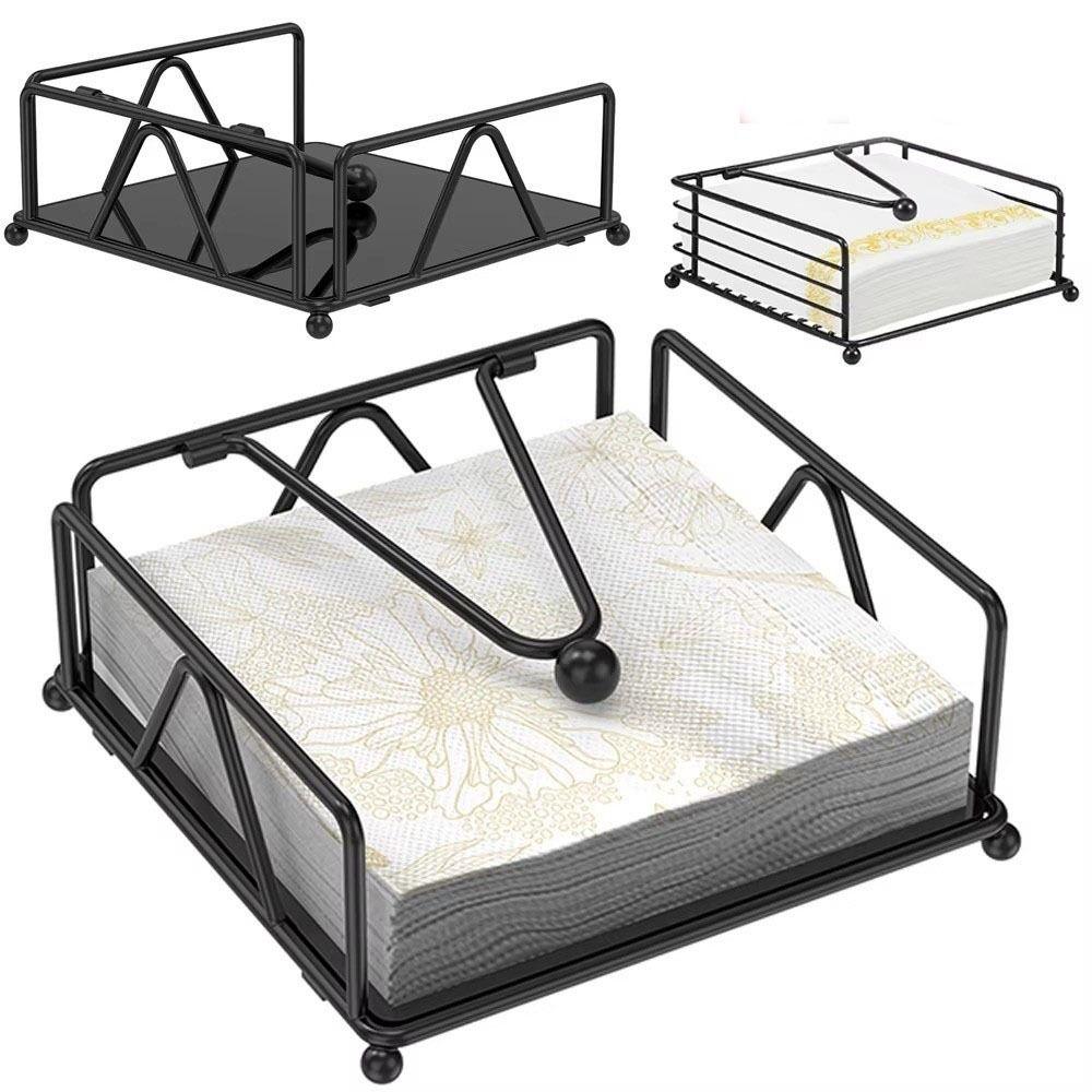 Square Design Napkin Holder Vertical Tissue Organizer Paper Napkin Organizer Dining Room