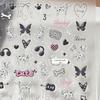 Adesivi 5D con Farfalla in Rilievo e Cane Dalmata per Unghie - Design Cool & Spicy Girl per Telefono, Fotocamera e Tazza