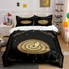 Golden Snake and Stars Pattern Bedding Set Bedding set (1 duvet cover, 2 pillowcases, duvet not included)