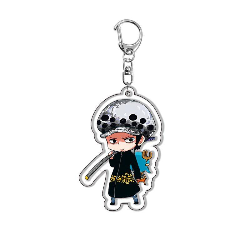 Portachiavi Ciondolo in Acrilico Anime One Piece Luffy Chopper Zoro Roronoa Accessorio per Zaino Alta Qualità Bel Design