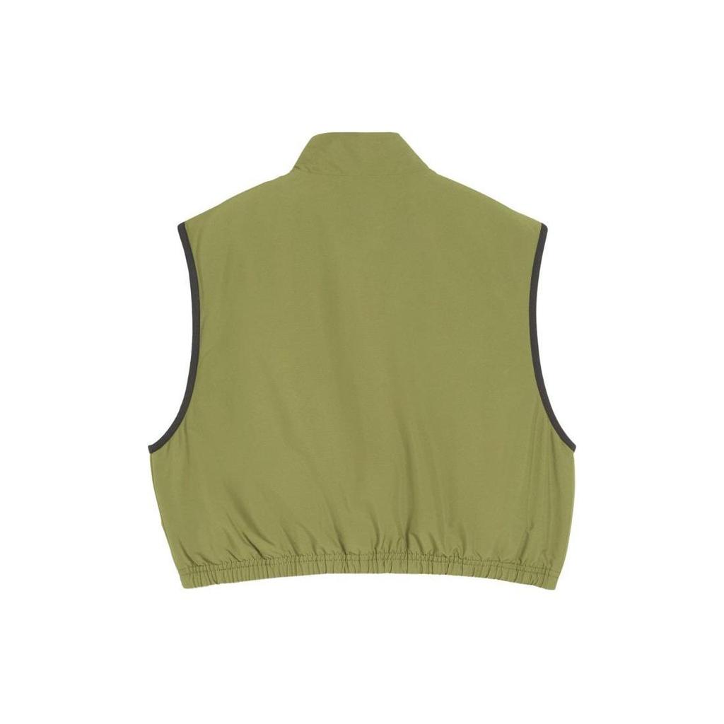 Puma Dare To Woven Vest Color Block Casual Stand Collar Loose Vest Women vests Olive-Green 626032-33
