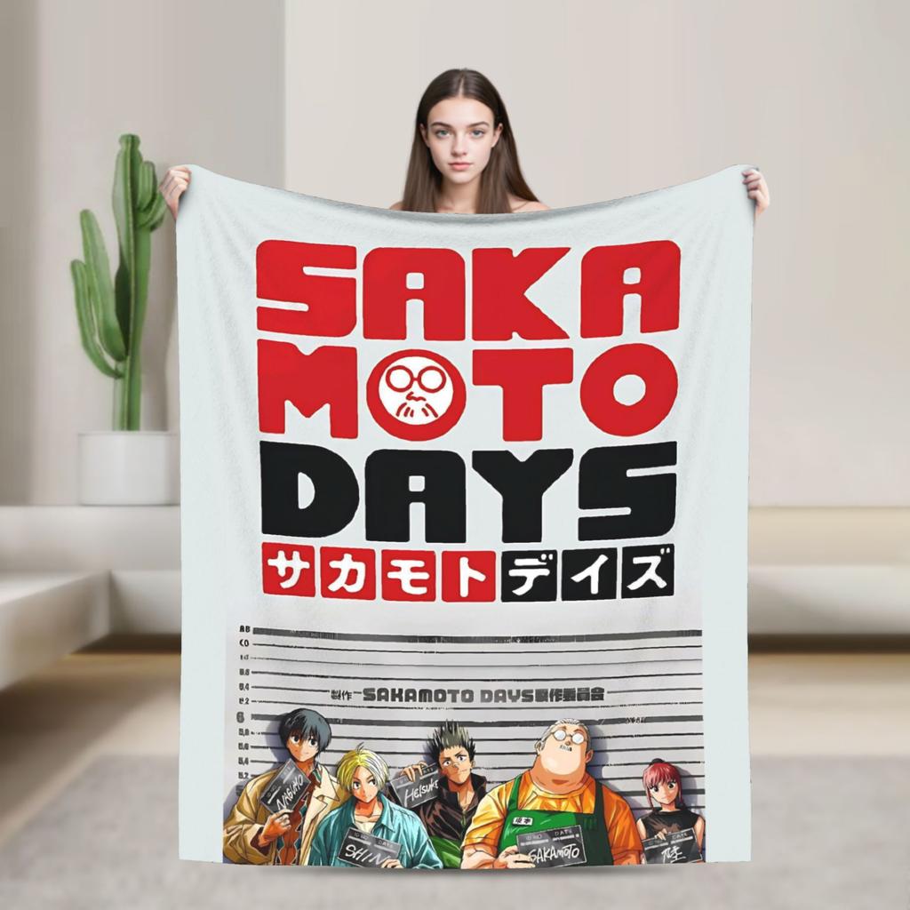 SAKAMOTO DAYS Flannel Blanket Warm Soft Bedding Throws for Bedroom Travel Office Fashion Bedspread Sofa Bed Cover