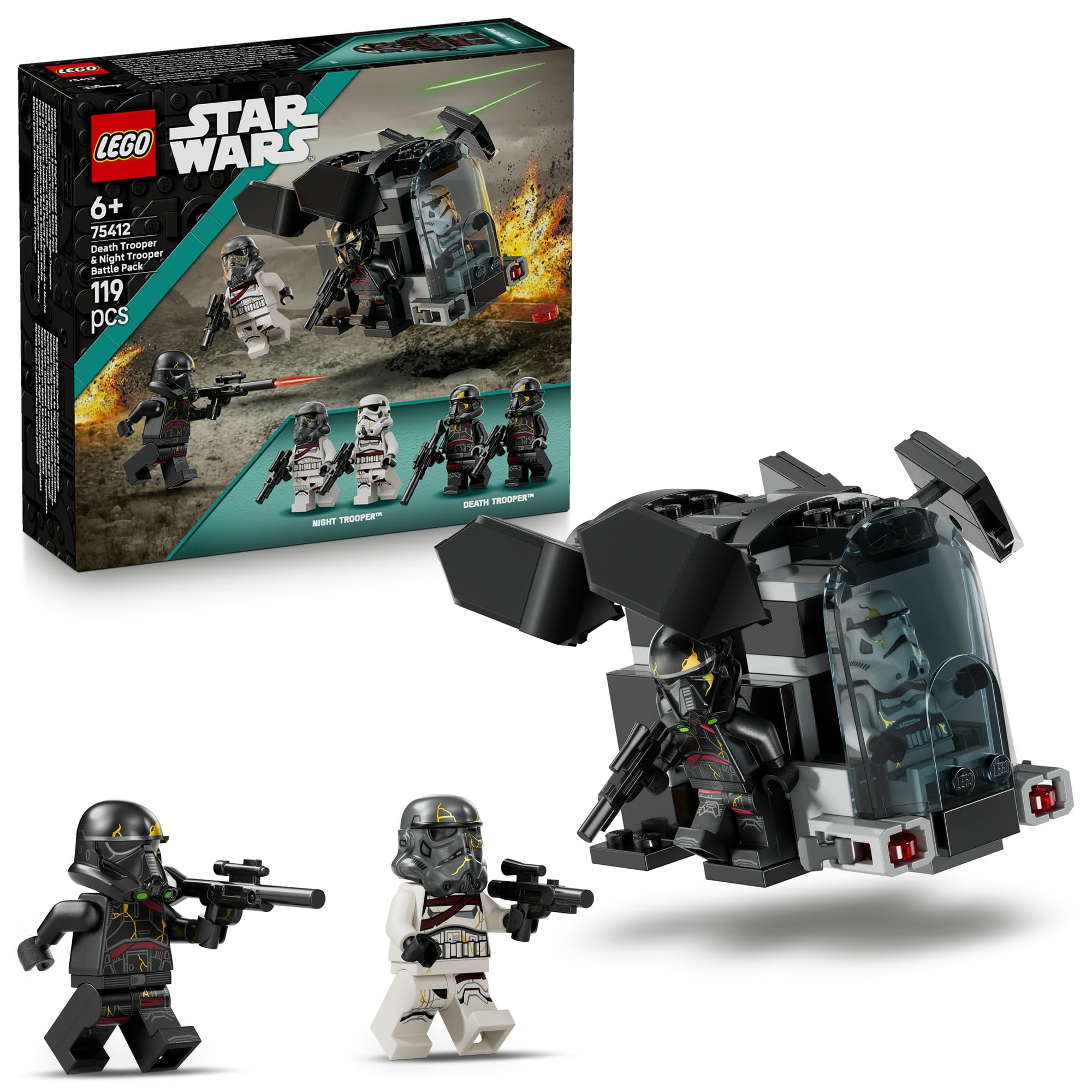 

Игрушка LEGO Star Wars Battle Pack с Дэт-трупером и Найт-трупером, Подарок на день рождения, Образовательные кубики, Роботы, Фигурки, Игрушки, Возраст 6, 7, 8, 9, B