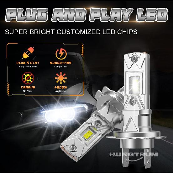 H4 LED Super Bright Headlights Bulb 3000000LM Wireless Plug And Play Led Light for Car 6000K Spotlight Automobile Diode Lamp
