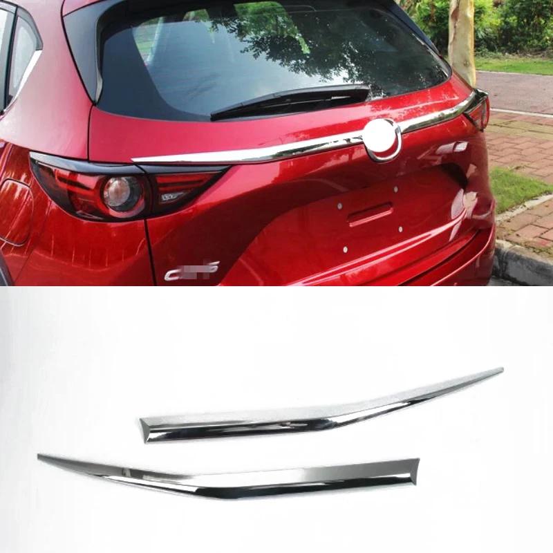 For Mazda Cx5 Cx-5 KF 2017 18 19 20 21  Carbon Rear Trunk Lid Cover Tailgate Boot Back Door Protector Molding Strip Trim