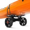 Kayak Cart, 136.1 Kg Load Capacity, Foldable Kayak Trolley with 25.4 Cm Solid Rubber Tires & 1 Ratchet Strap, Paddle Board Trolley for Carrying