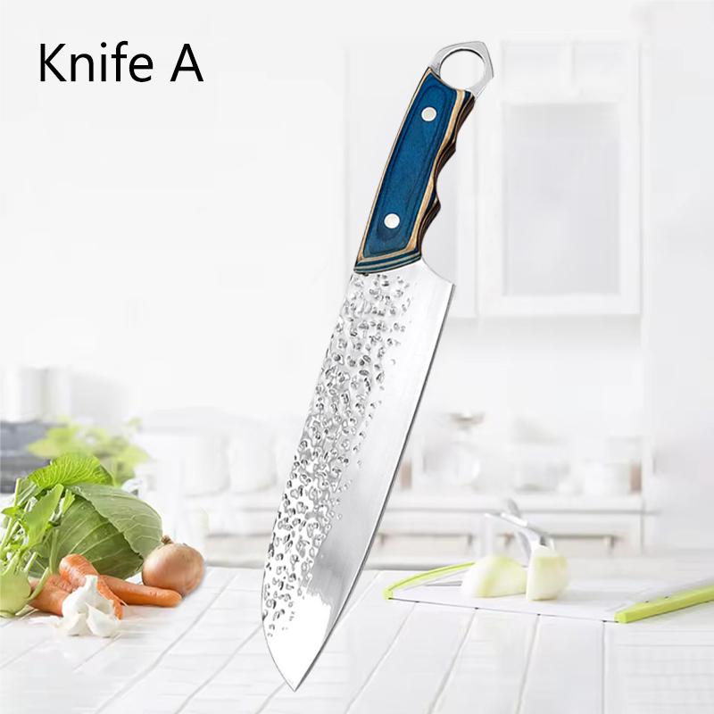 WXCOO Forged Kitchen Knife Slicing Boning Butcher Knife Ultra Sharp Chef Knife Meat Cleaver Knife Cooking Tools Wood Handle