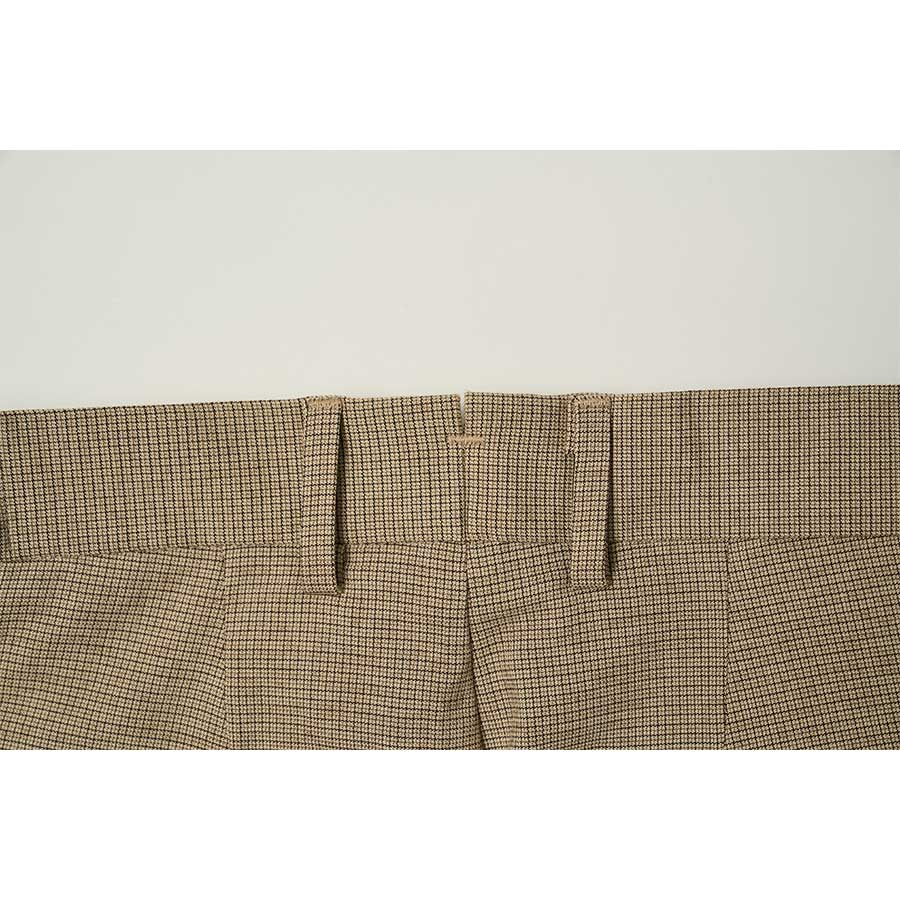 BLACKBROWN Side Adjust Window Pane Check Pants [Brown]