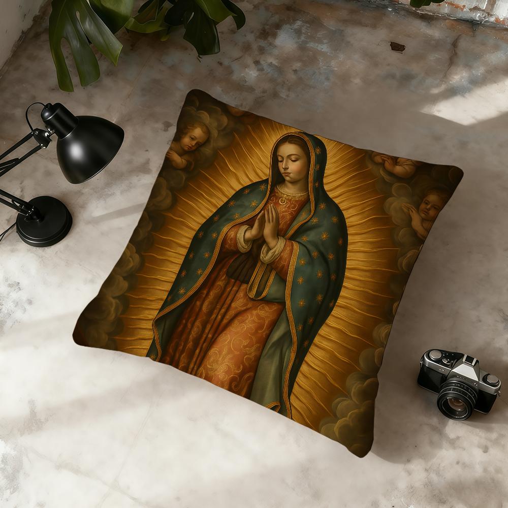 Nuestra Senora De Guadalupe Cushion Cover Home Office Convenient Nordic Simplicity Hit With Zipper Cushion Cover