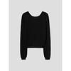 Anggae Back Rushed Pullover Black