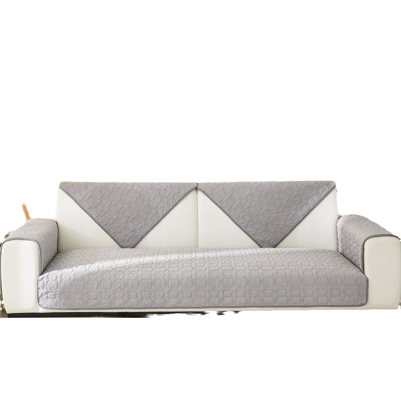 Winter Matte Fleece Sofa Cushion Living Room Non-Slip Simple Cartoon Light Luxury Leather Sofa Cover Towel Backrest Towel