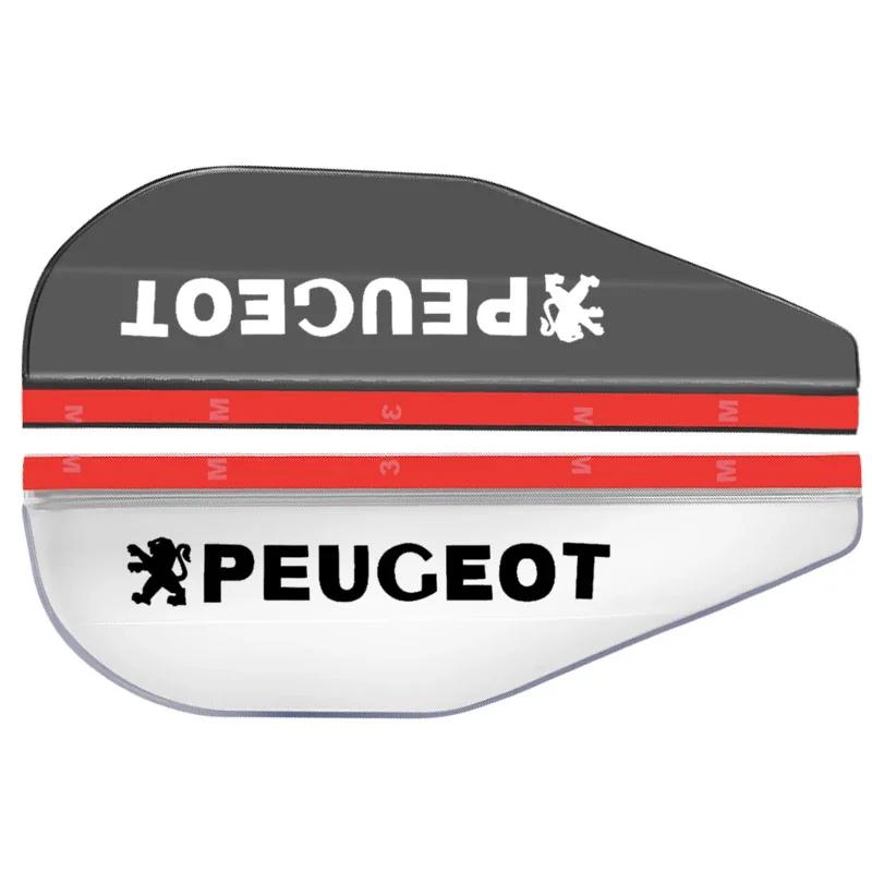 2Pcs Car Rear View Side Mirror Rain Board Eyebrow Guard Sun Visor For Peugeot 206 207 208 106 205 4008 301 607 108 807 407 508